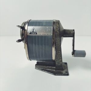 Vintage Tower Pencil Sharpener – Sears / Apsco – Manual Hand-Crank, Desk or Wall